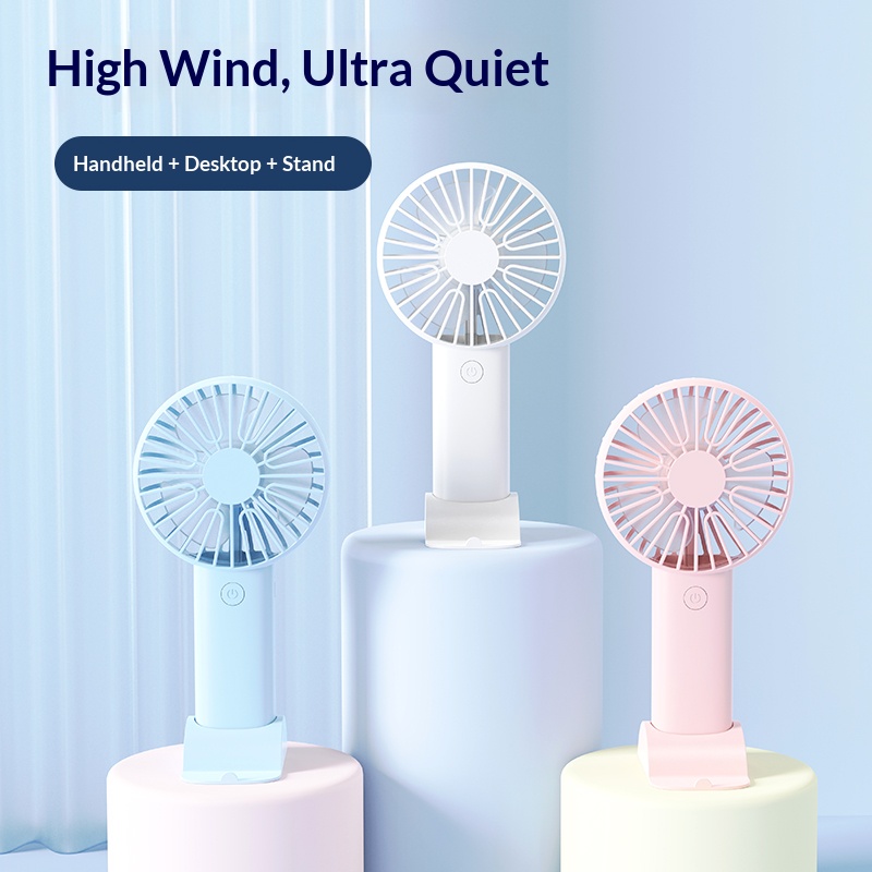 Desk Setup Home Office - Mini Handheld Fan, 3 In 1