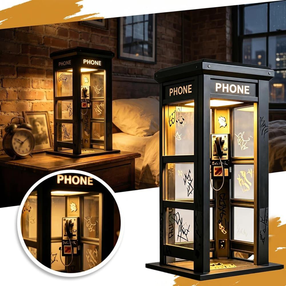 Desk Setup Lighting - Retro Graffiti Phone Booth Table Lamp