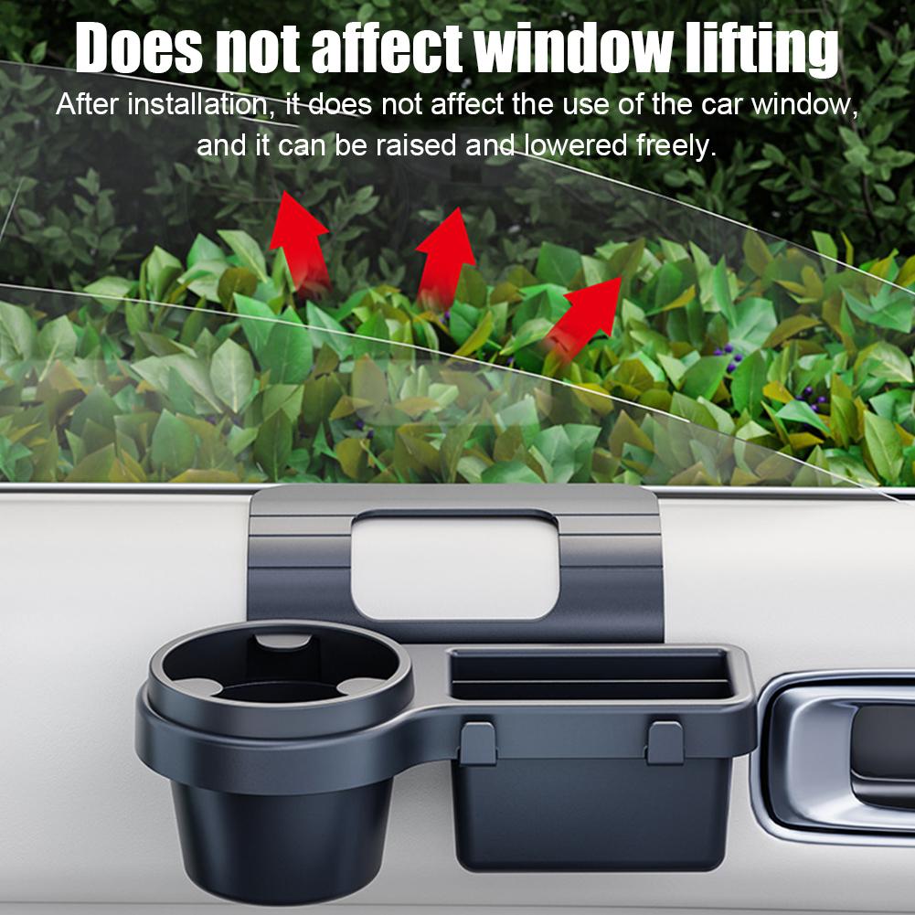 Dual Phone Holder - Car Door Cup Holder Window Drink