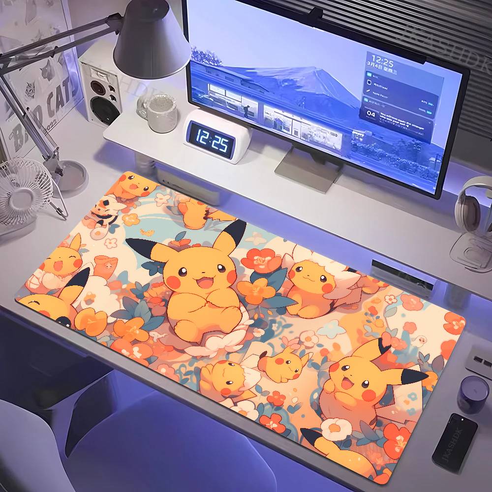 Desk Setup Laptop And Pc - Pokemon Mouse Pad Large Gaming Desk
