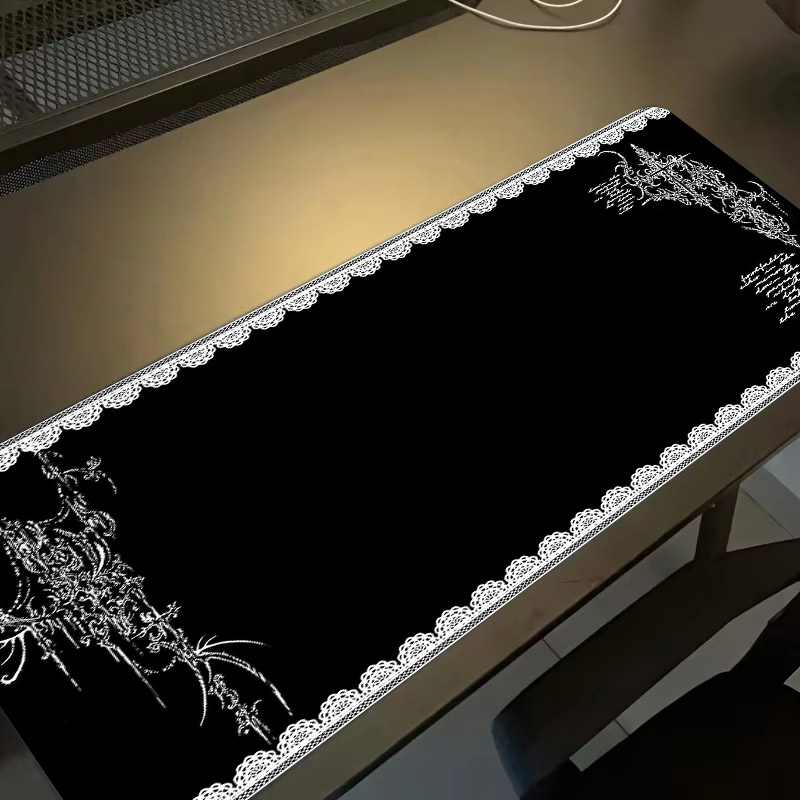 Mouse Pad Dark Style Lace Edge - огляд і ціна Desk Setup Dark