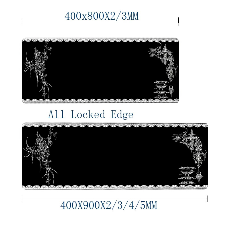 Mouse Pad Dark Style Lace Edge - огляд і ціна Desk Setup Dark