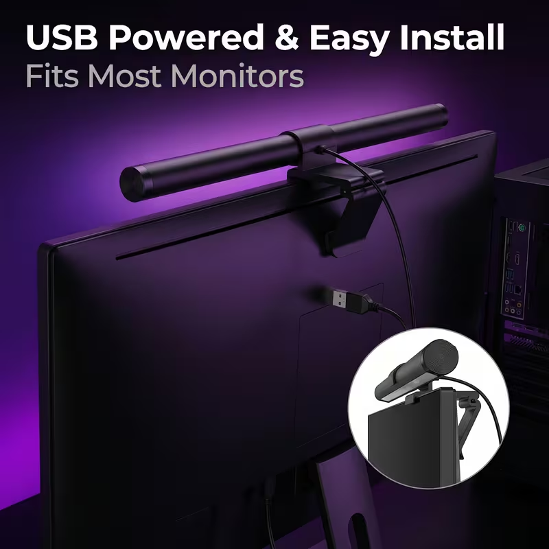 LED Monitor Light Bar With Rem - огляд і ціна Desk Setup Lighting