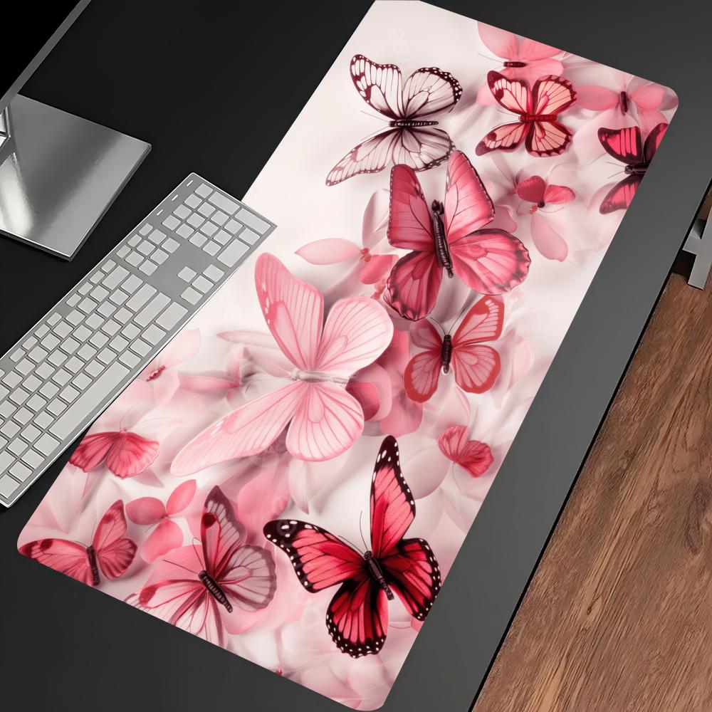 Watercolor Pink Butterfly Larg - огляд і ціна Desk Setup Laptop And Pc