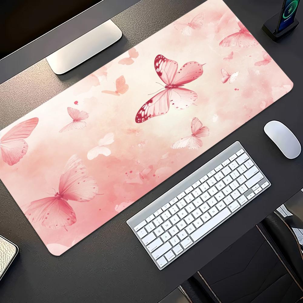 Watercolor Pink Butterfly Larg - огляд і ціна Desk Setup Laptop And Pc