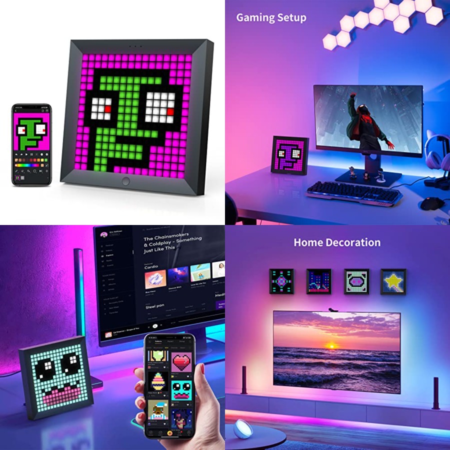 LED Light Pixel Display Panel  - огляд і ціна Desk Setup Lighting