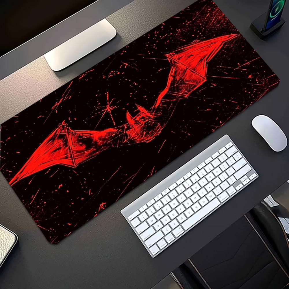 Dark Red Bat Pattern Large Gam - огляд і ціна Desk Setup Red