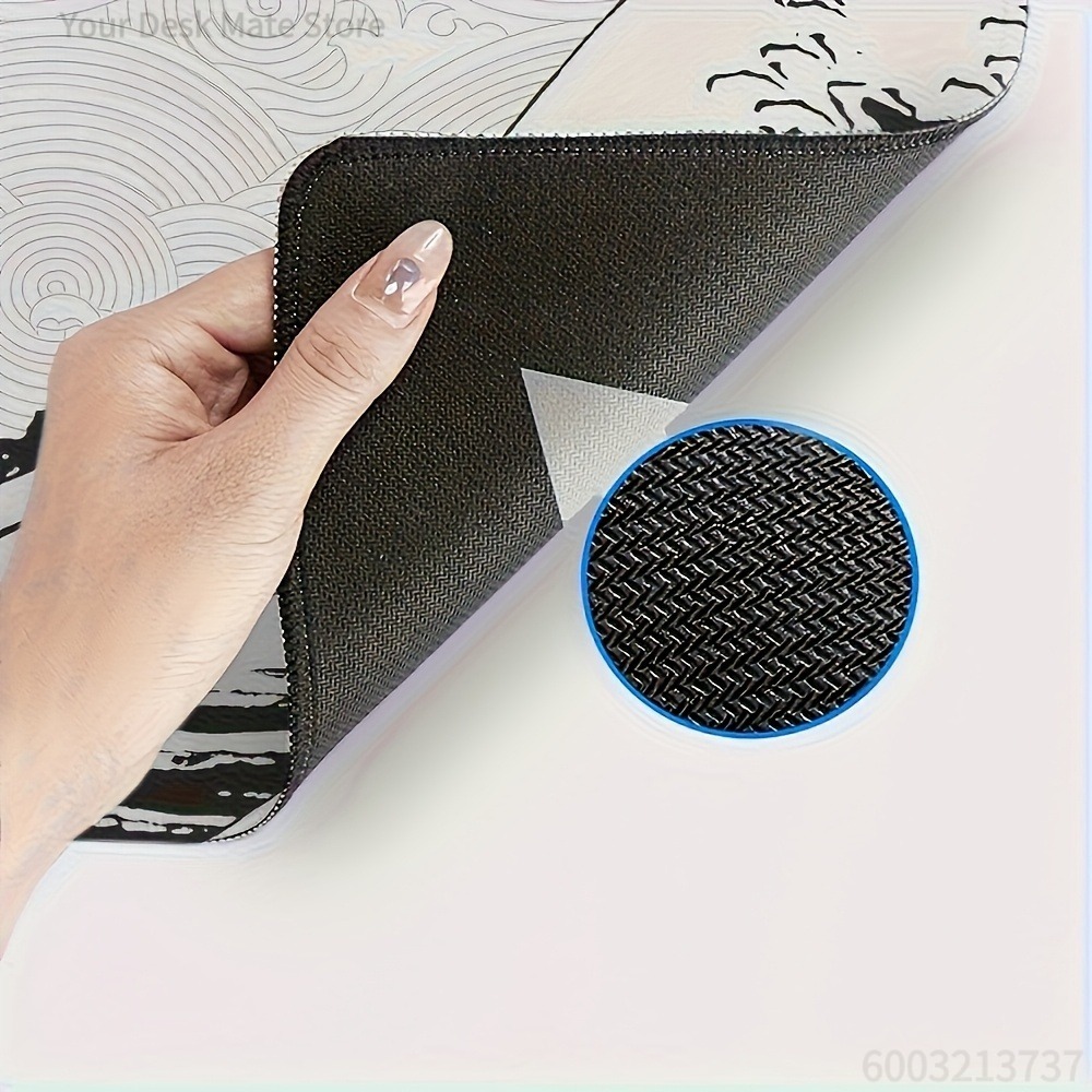 Black White Wave Art XXL Desk  - огляд і ціна Desk Setup Laptop And Pc