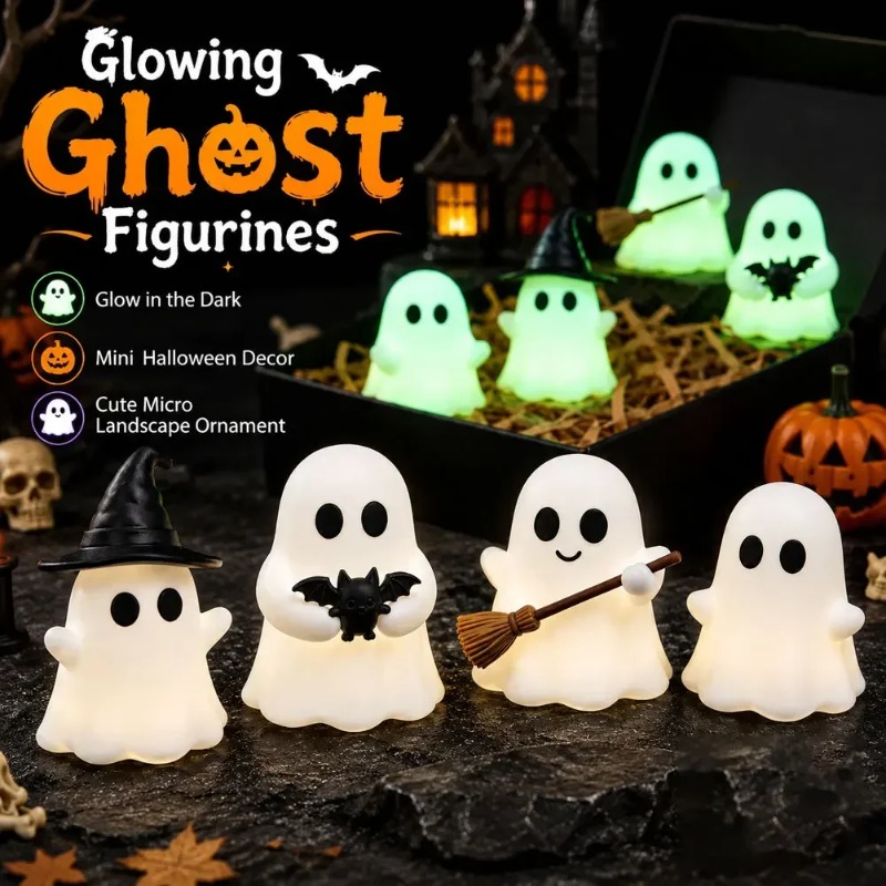 1-5PCS Glow in Dark Mini Ghost - огляд і ціна Desk Setup Dark