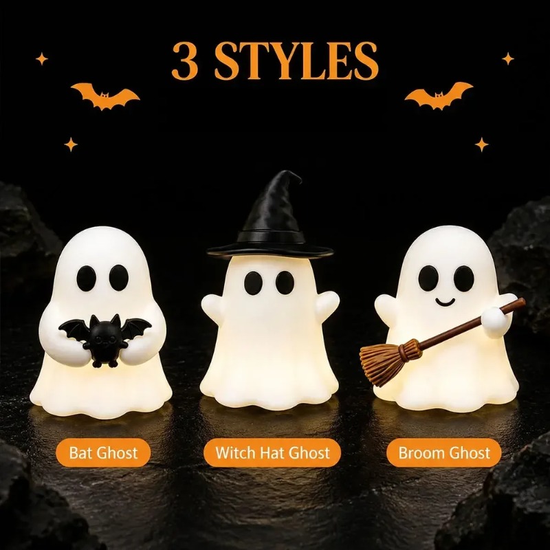 1-5PCS Glow in Dark Mini Ghost - огляд і ціна Desk Setup Dark