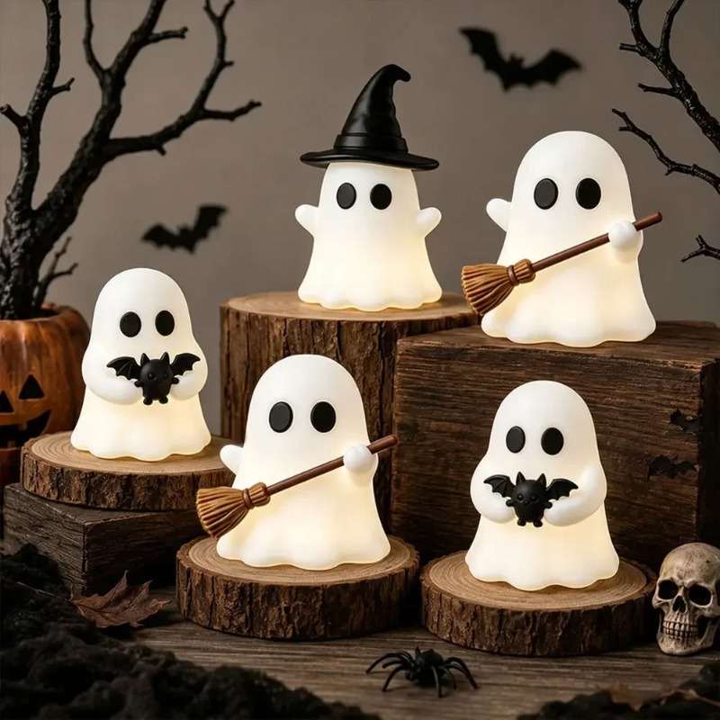 1-5PCS Glow in Dark Mini Ghost - огляд і ціна Desk Setup Dark