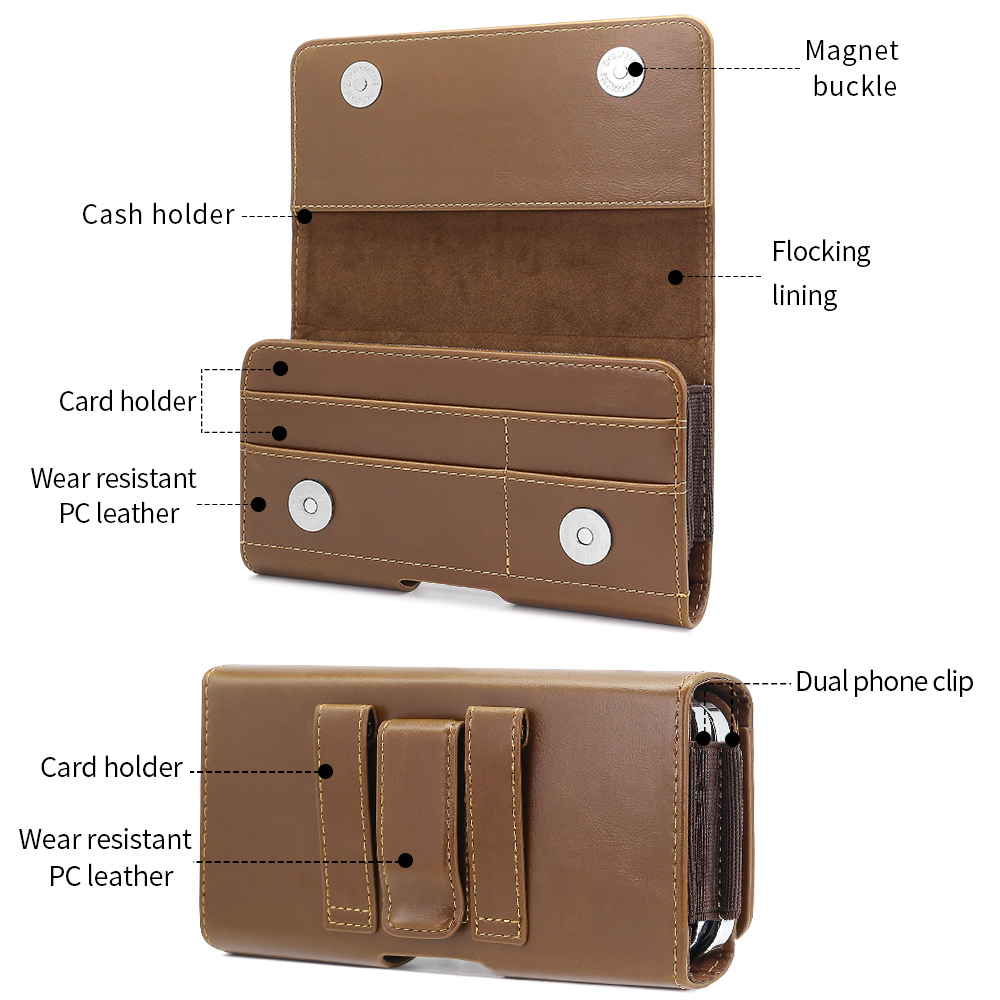 Universal Horizontal PU Leathe - огляд і ціна Dual Phone Holder