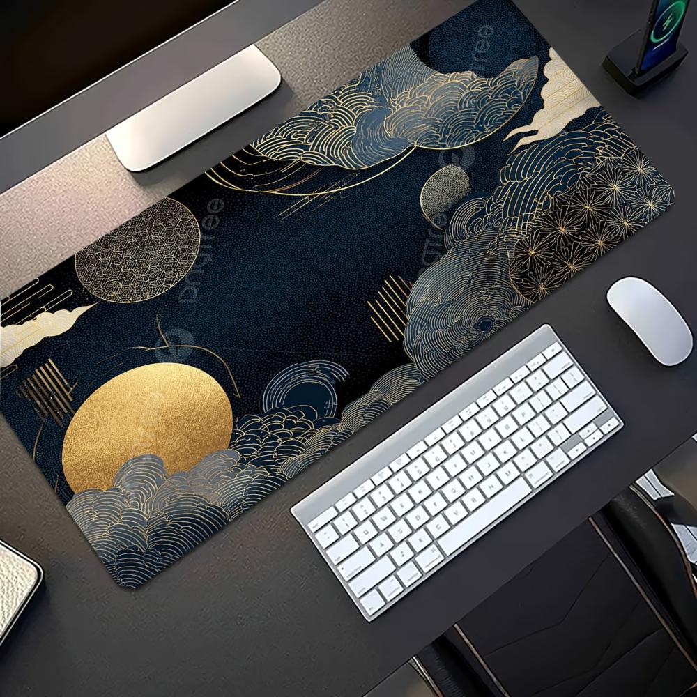 Japanese Golden Wave Moon Koi  - огляд і ціна Desk Setup Laptop And Pc
