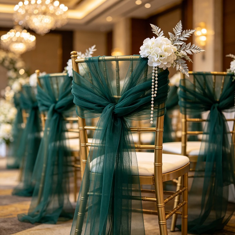Dark Green Sheer Tulle Fabric  - огляд і ціна Desk Setup Dark