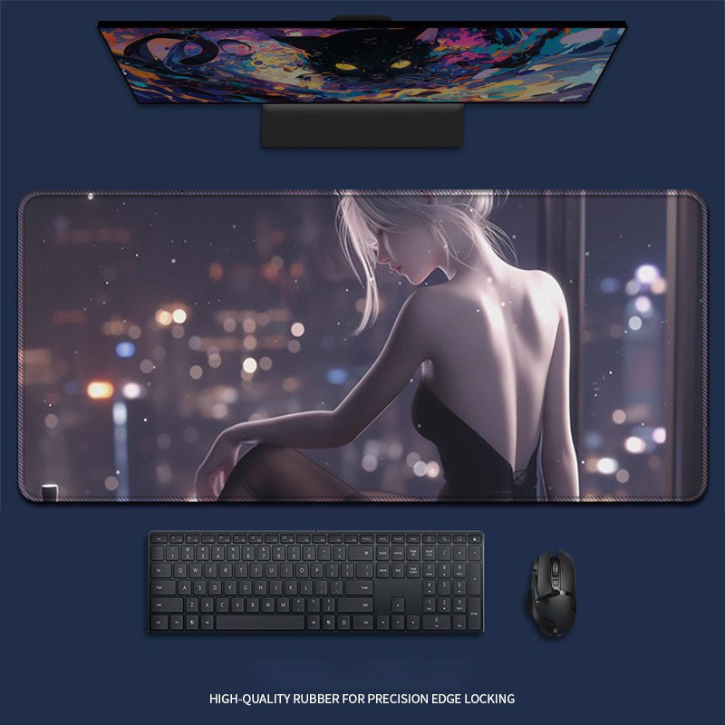 Sexy Anime Girl Red Fan Extend - огляд і ціна Desk Setup Red