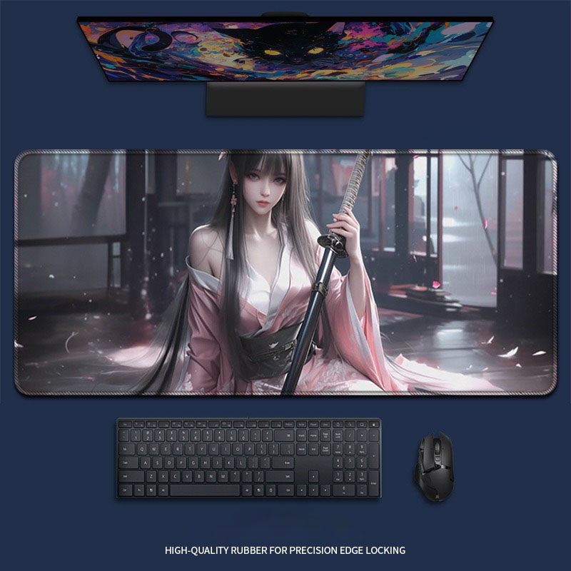 Sexy Anime Girl Red Fan Extend - огляд і ціна Desk Setup Red
