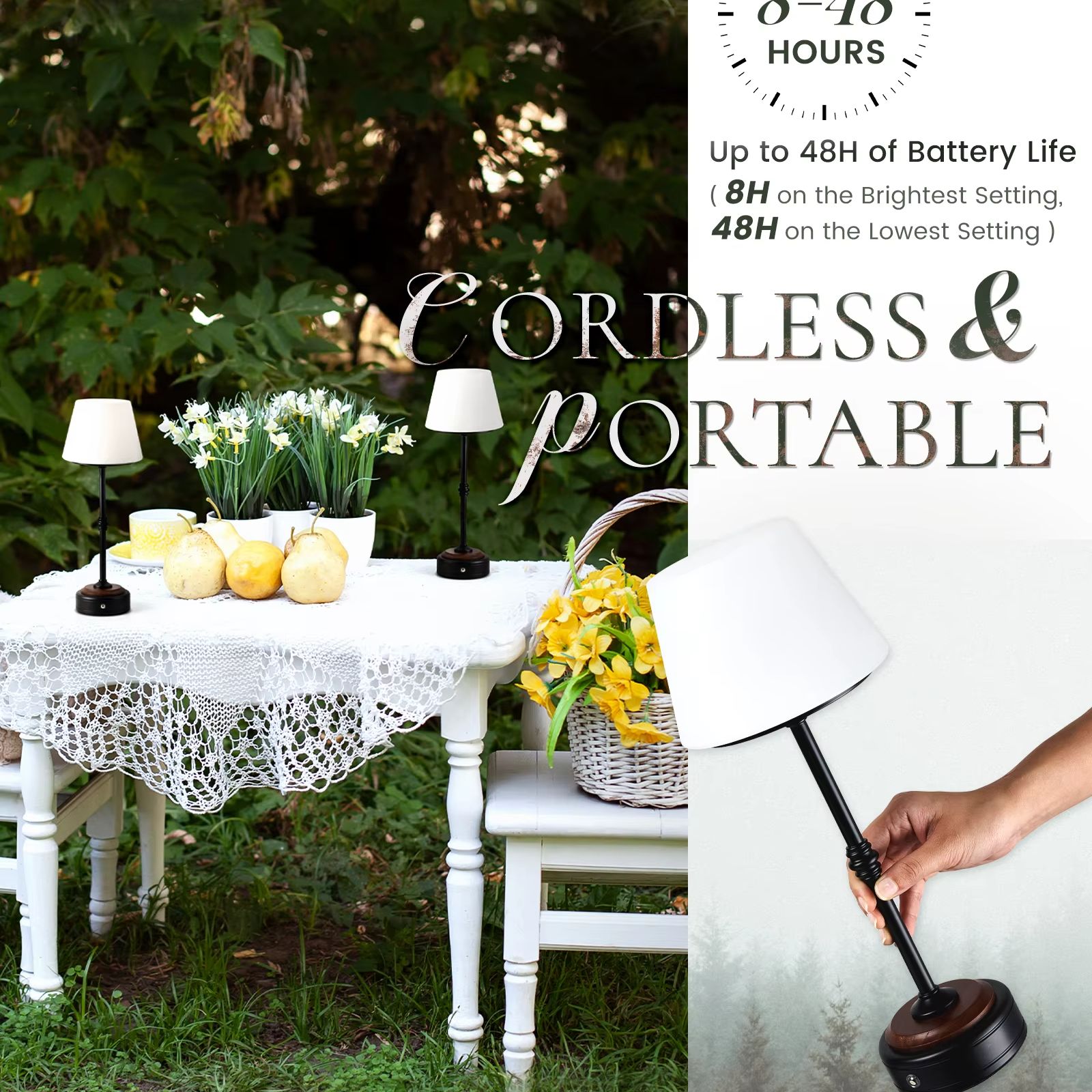 Cordless Table Lamps Set of  5 - огляд і ціна Desk Setup Lighting