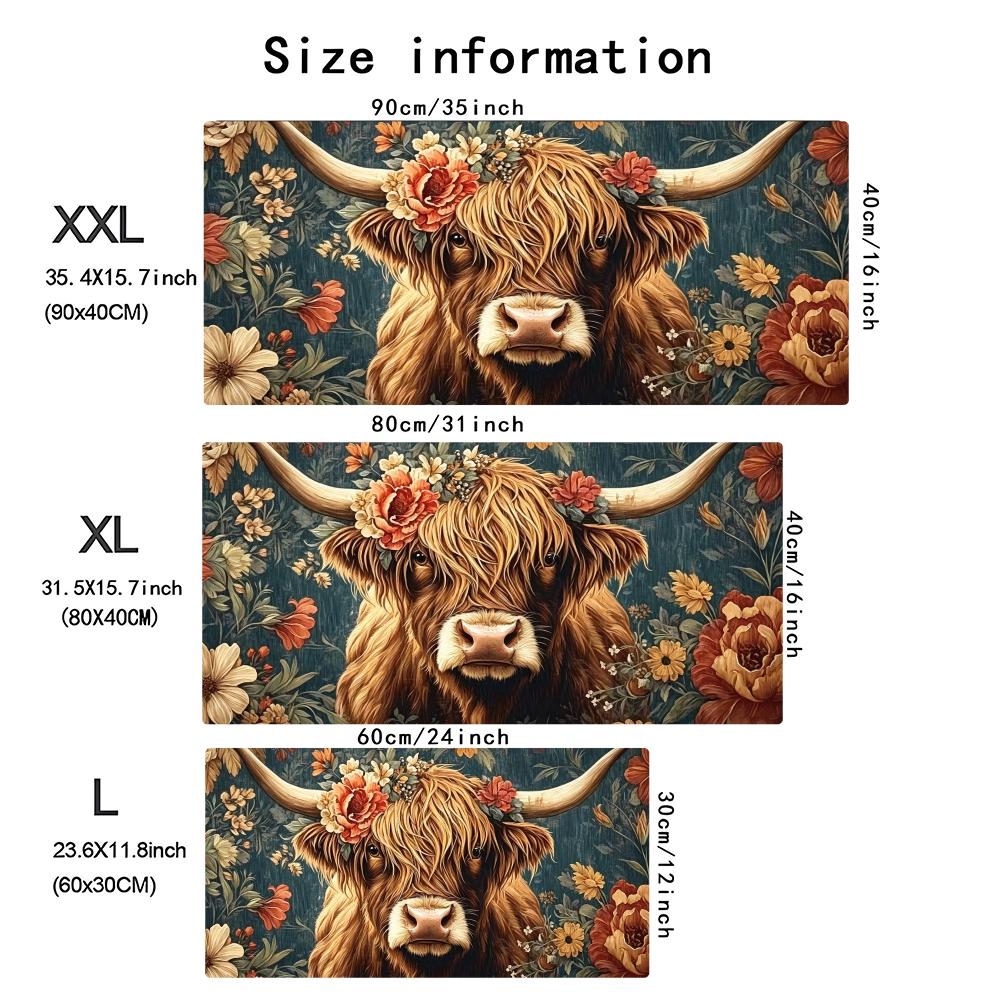 Vintage Highland Cow Floral Ga - огляд і ціна Desk Setup Laptop And Pc