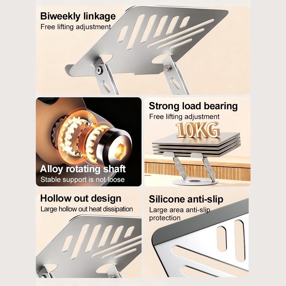 360° Rotating Laptop Stand Adj - огляд і ціна Desk Setup Home Office