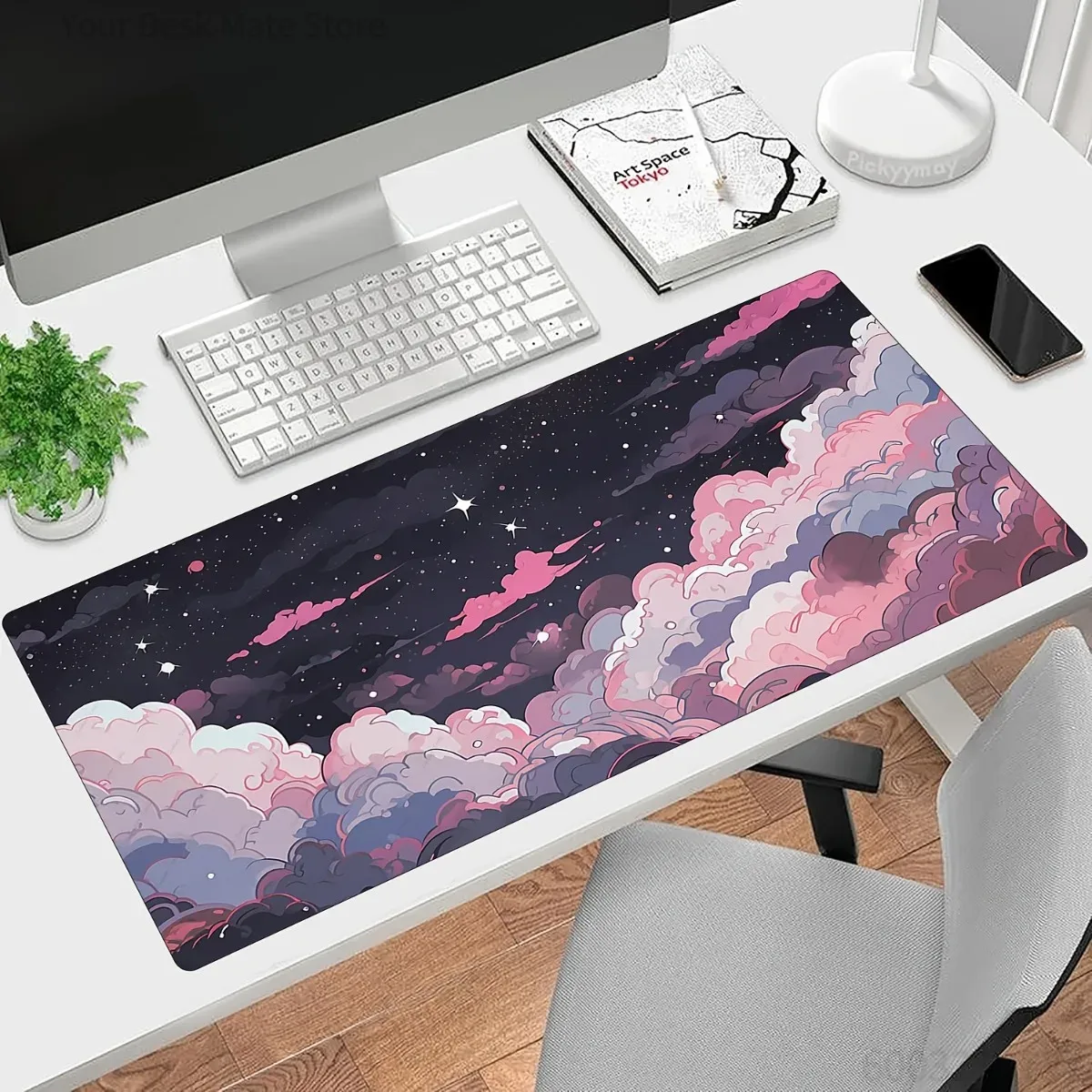 Cute Pink Purple Anime Rubber  - огляд і ціна Desk Setup Laptop And Pc