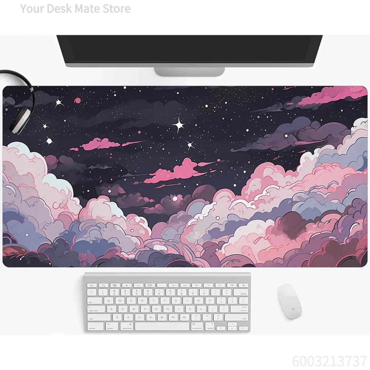 Cute Pink Purple Anime Rubber  - огляд і ціна Desk Setup Laptop And Pc