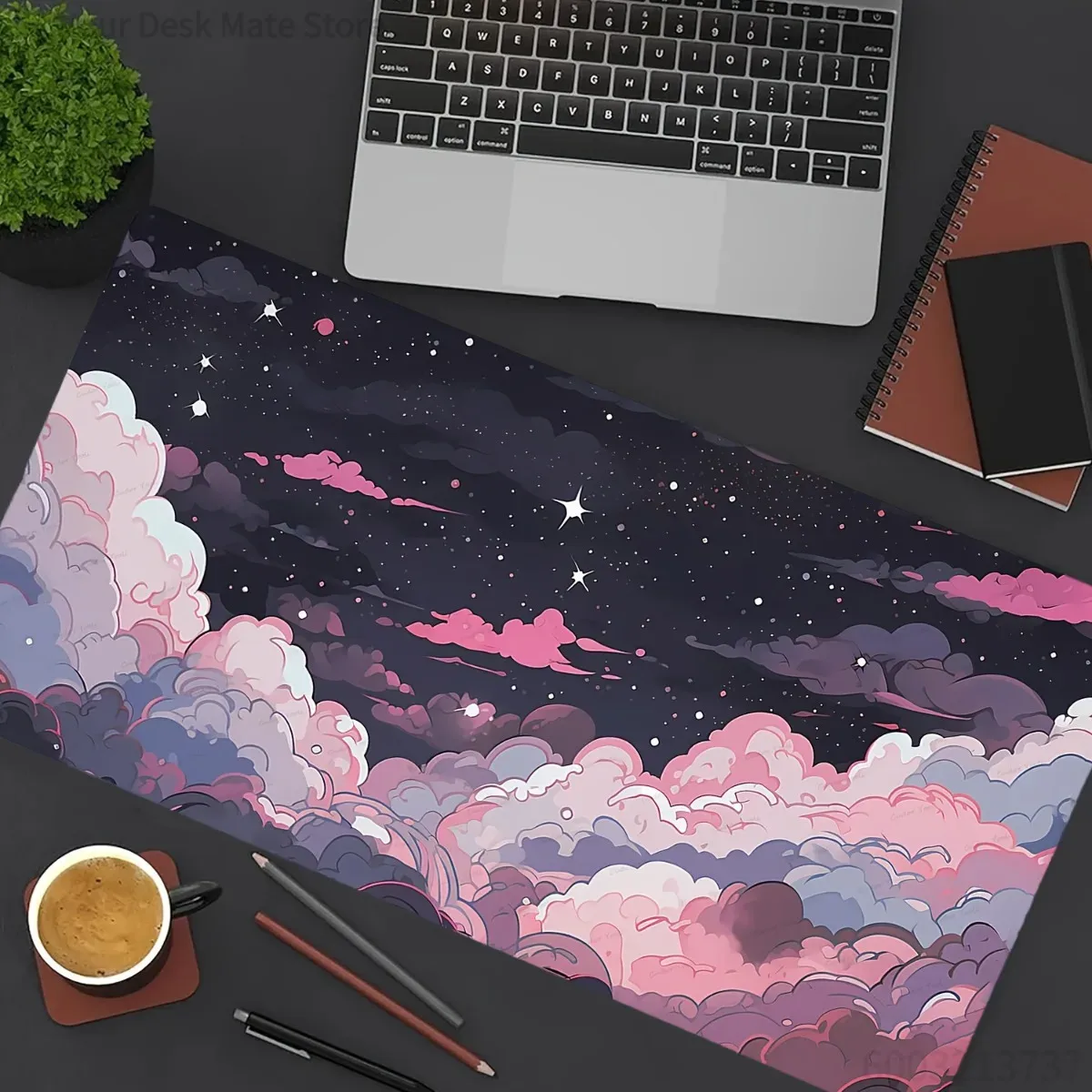 Cute Pink Purple Anime Rubber  - огляд і ціна Desk Setup Laptop And Pc