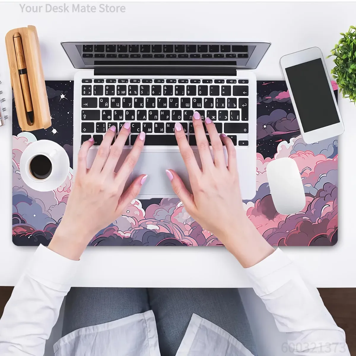 Cute Pink Purple Anime Rubber  - огляд і ціна Desk Setup Laptop And Pc