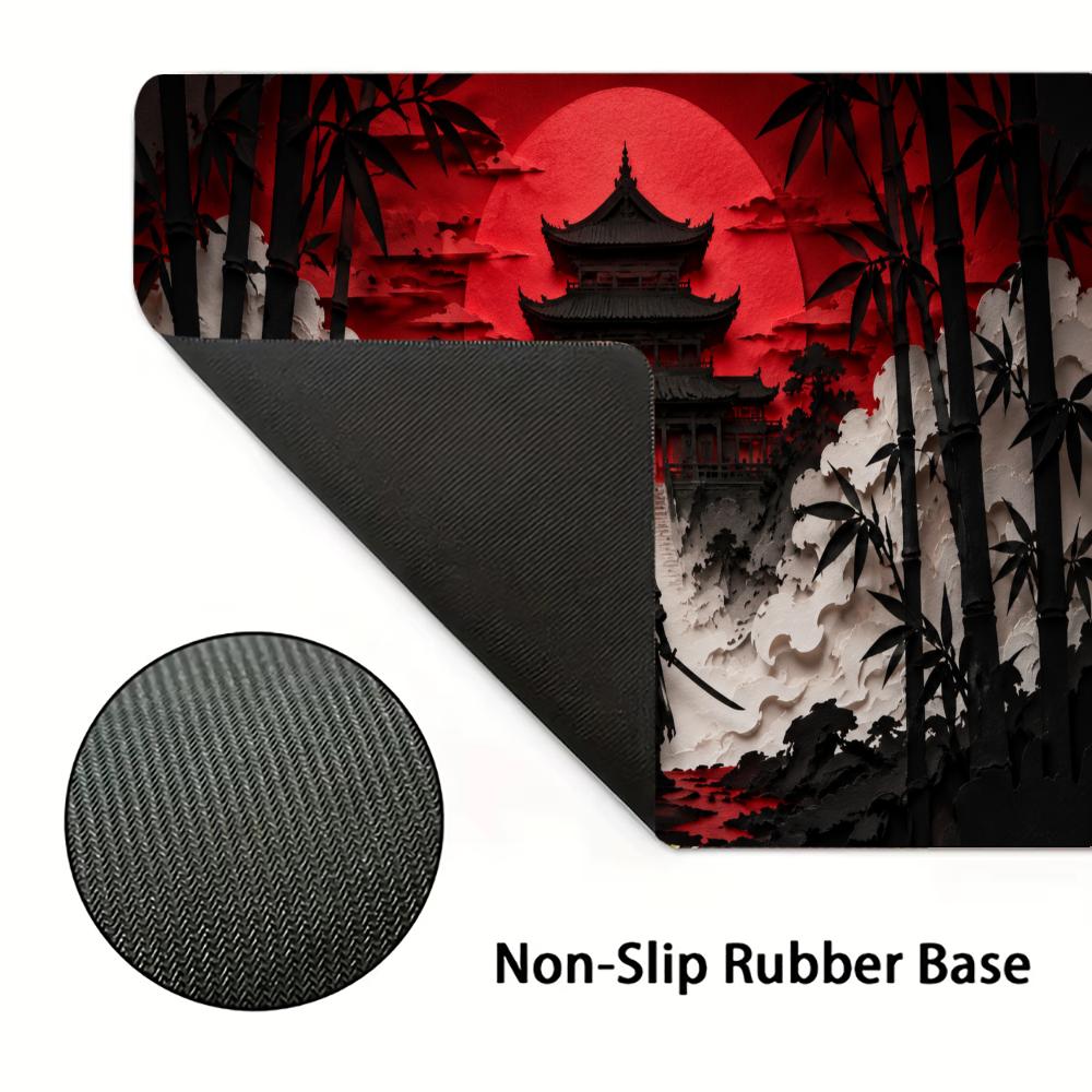 Samurai Red Moon Mouse Pads Pc - огляд і ціна Desk Setup Red
