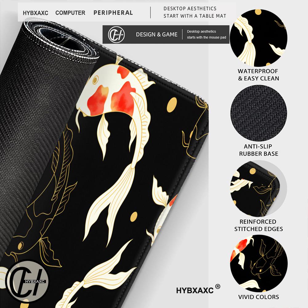 HYBXAXC Japanese Koi Fish Desk - огляд і ціна Desk Setup Red