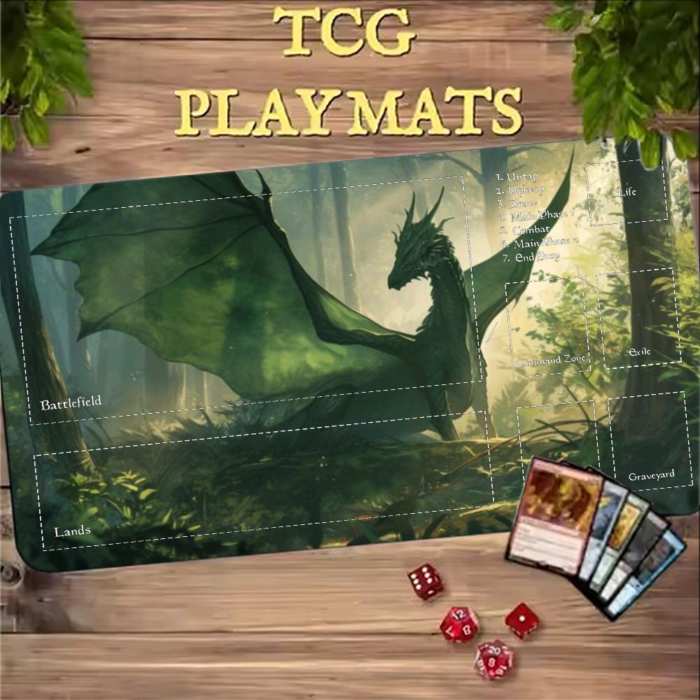 Dark Purple Phoenix Playmat TC - огляд і ціна Desk Setup Dark