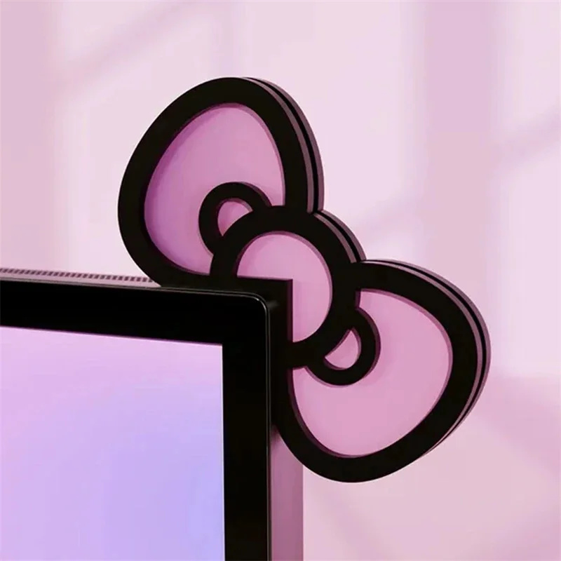 Kawaii Pink Acrylic Bow Monito - огляд і ціна Desk Setup Accessories