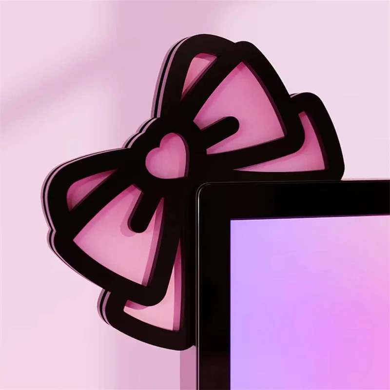 Kawaii Pink Acrylic Bow Monito - огляд і ціна Desk Setup Accessories