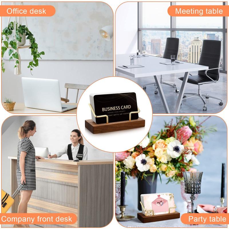 【A8】Wooden Business Card Holde - огляд і ціна Desk Setup Home Office