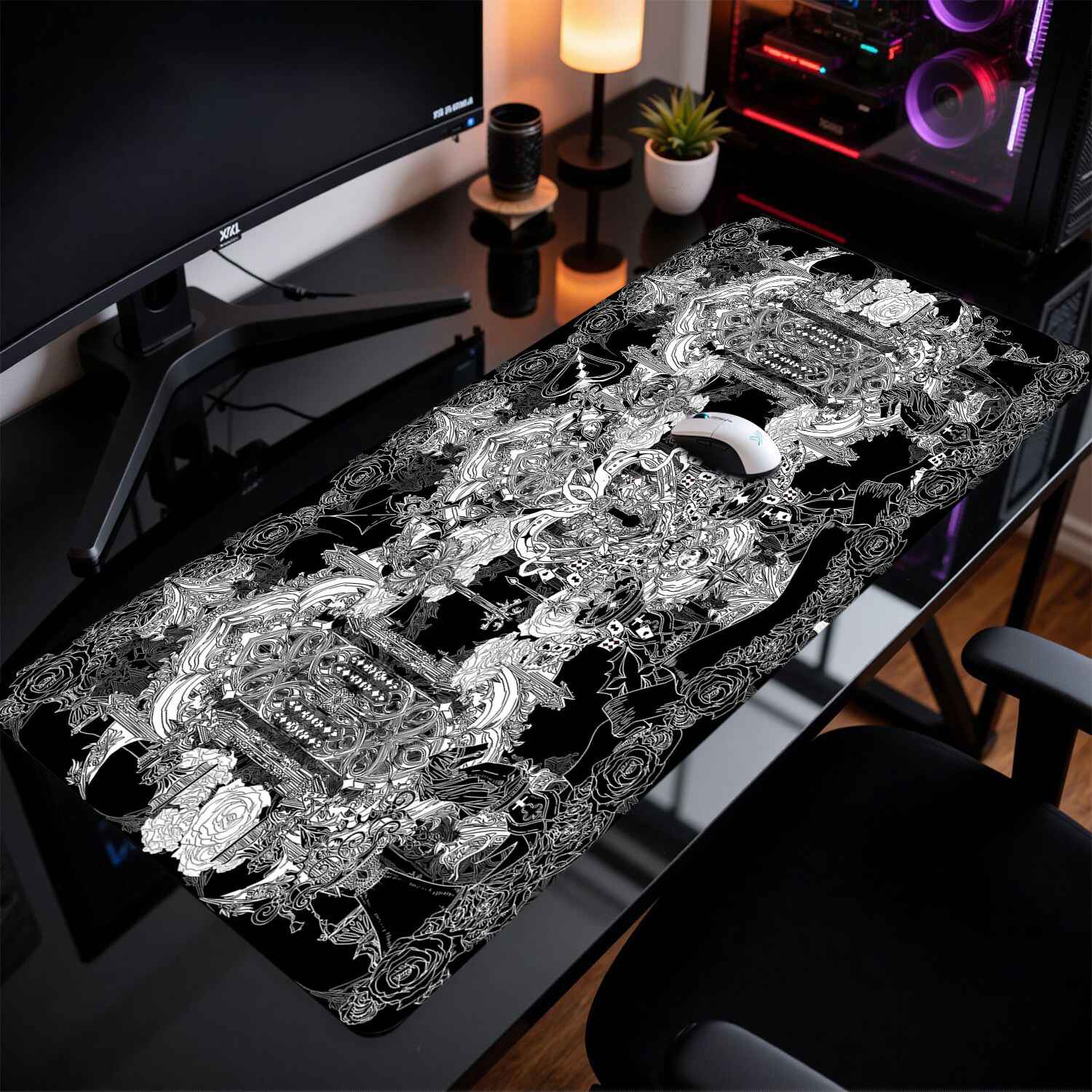 Divine Realm Gothic Building M - огляд і ціна Desk Setup Dark