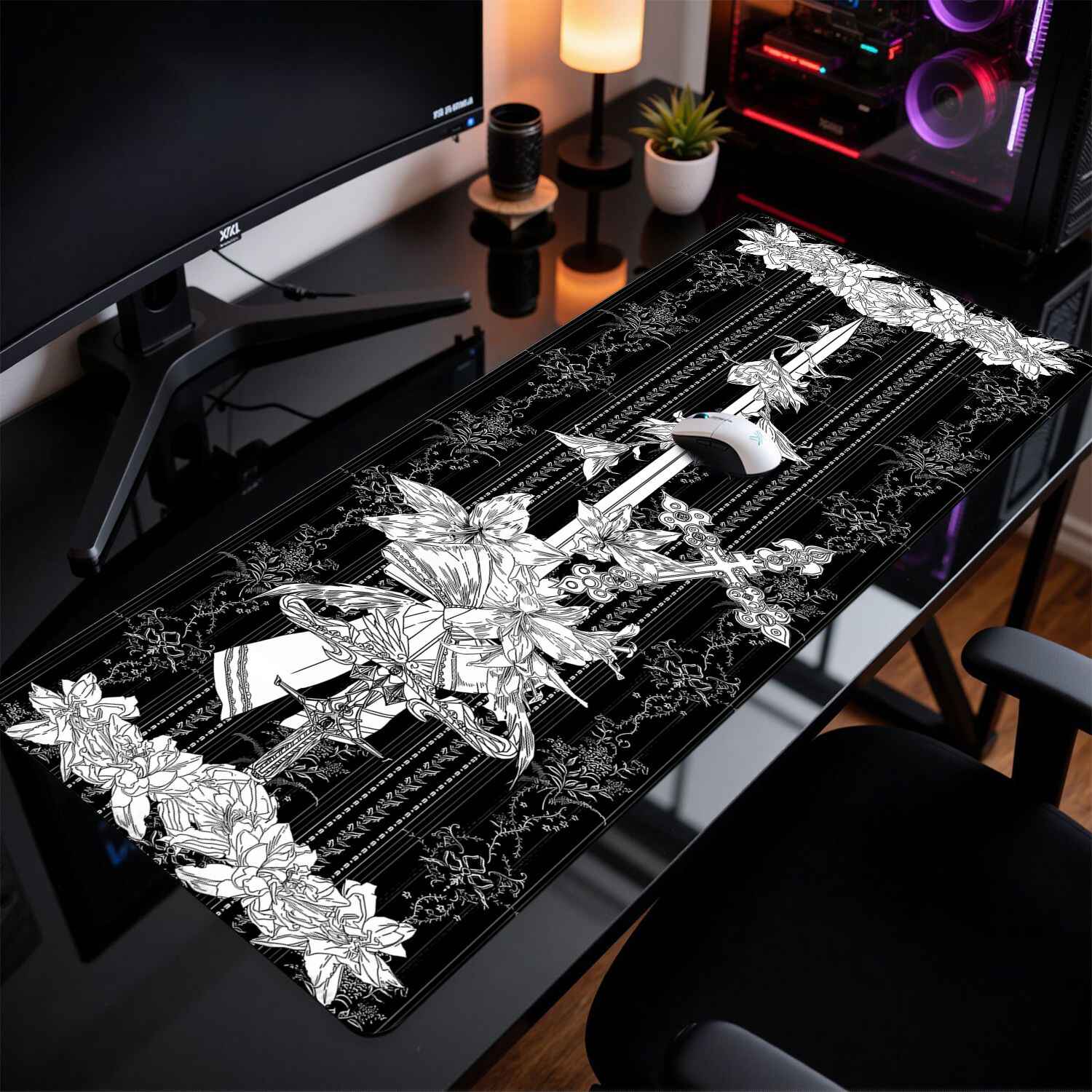 Divine Realm Gothic Building M - огляд і ціна Desk Setup Dark
