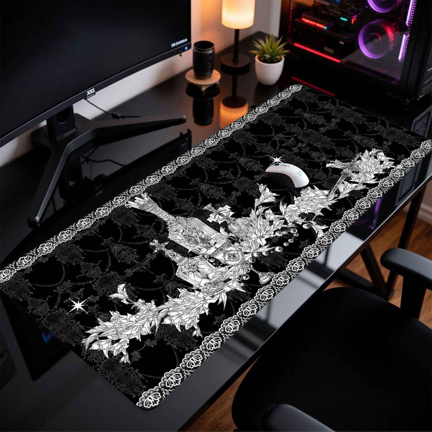 Divine Realm Gothic Building M - огляд і ціна Desk Setup Dark
