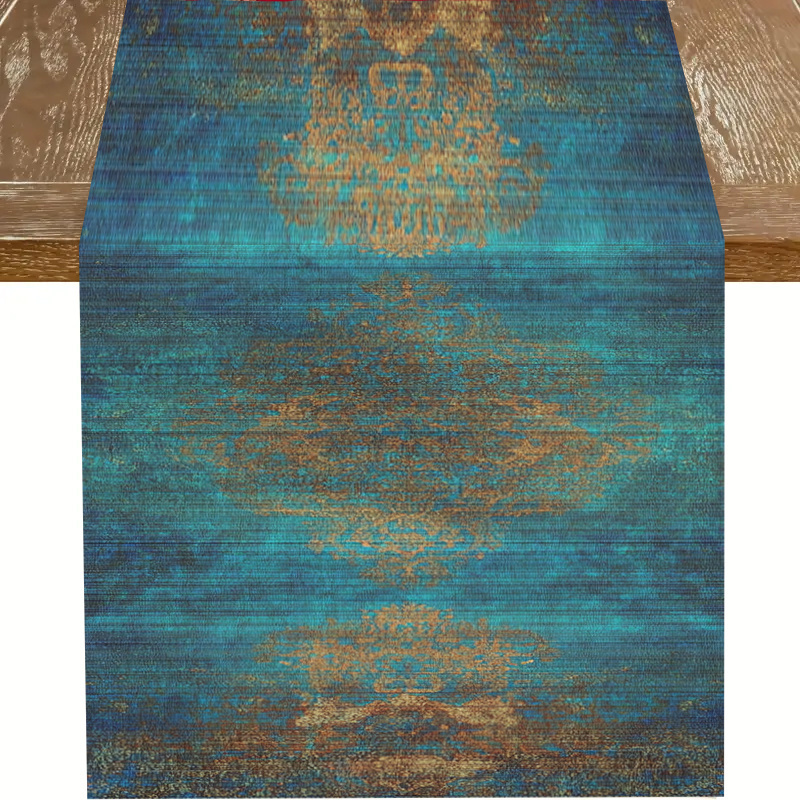 Dark Blue Retro Woven Table Ru - огляд і ціна Desk Setup Dark
