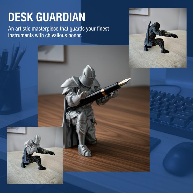 Knight Pen Holder Resin Mediev - огляд і ціна Desk Setup Home Office