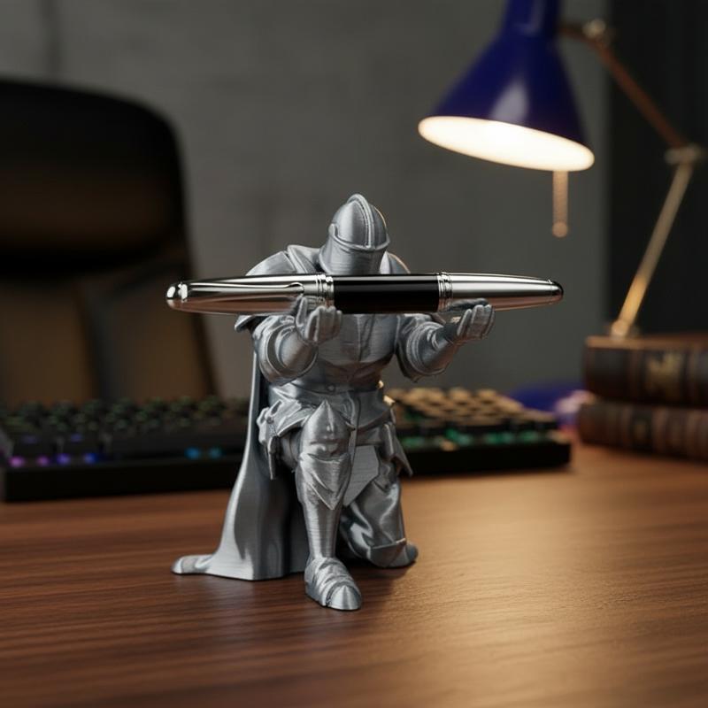 Knight Pen Holder Resin Mediev - огляд і ціна Desk Setup Home Office