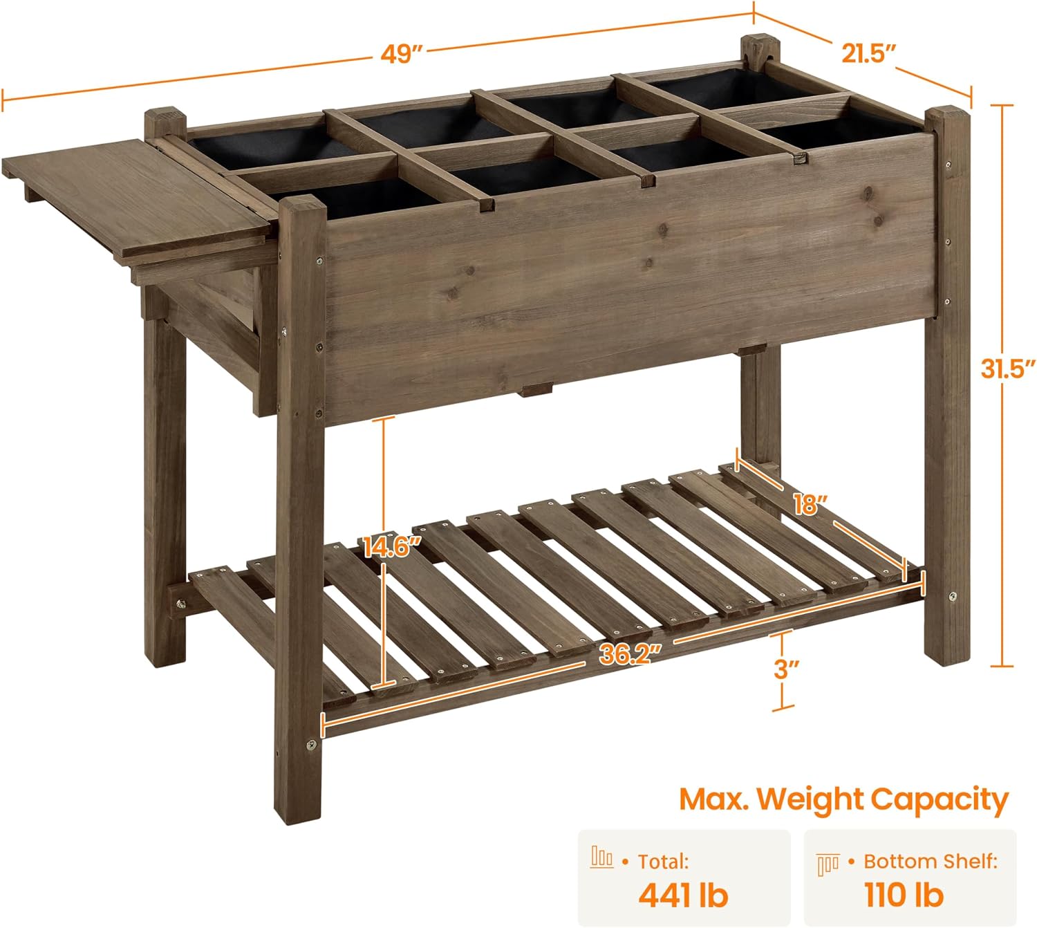 Herb Garden Planter Outdoor Wo - огляд і ціна Desk Setup Dark