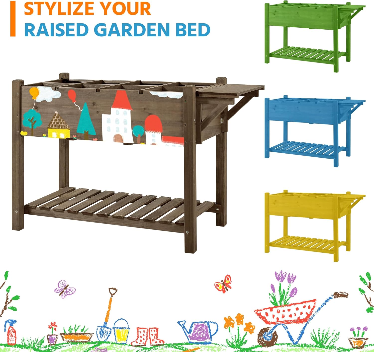 Herb Garden Planter Outdoor Wo - огляд і ціна Desk Setup Dark