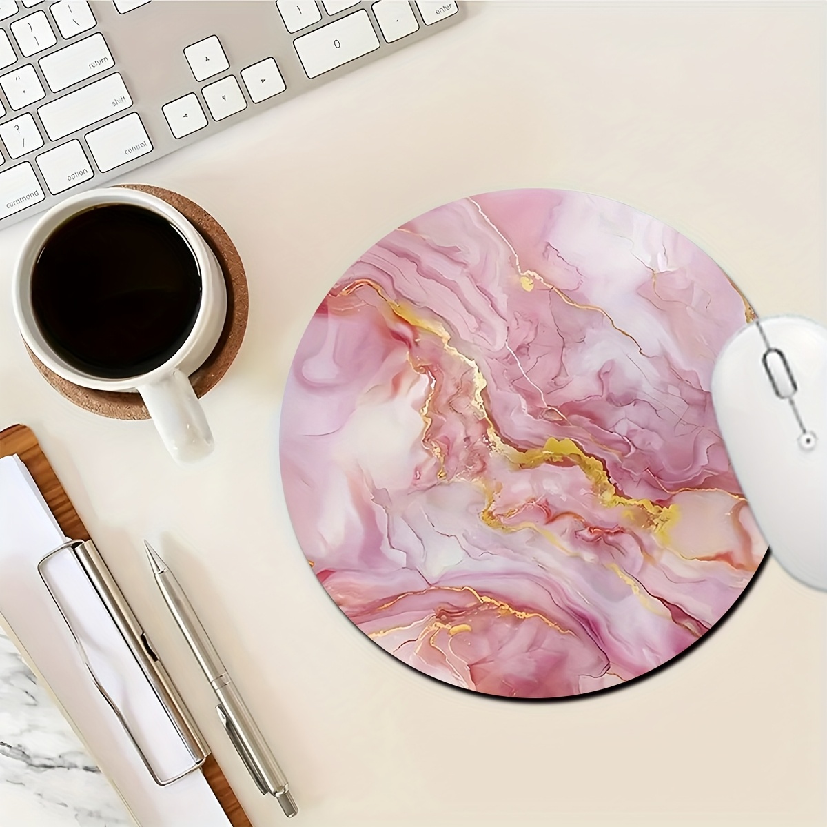 Pink Marble Mouse Pad PC Lapto - огляд і ціна Desk Setup Laptop And Pc
