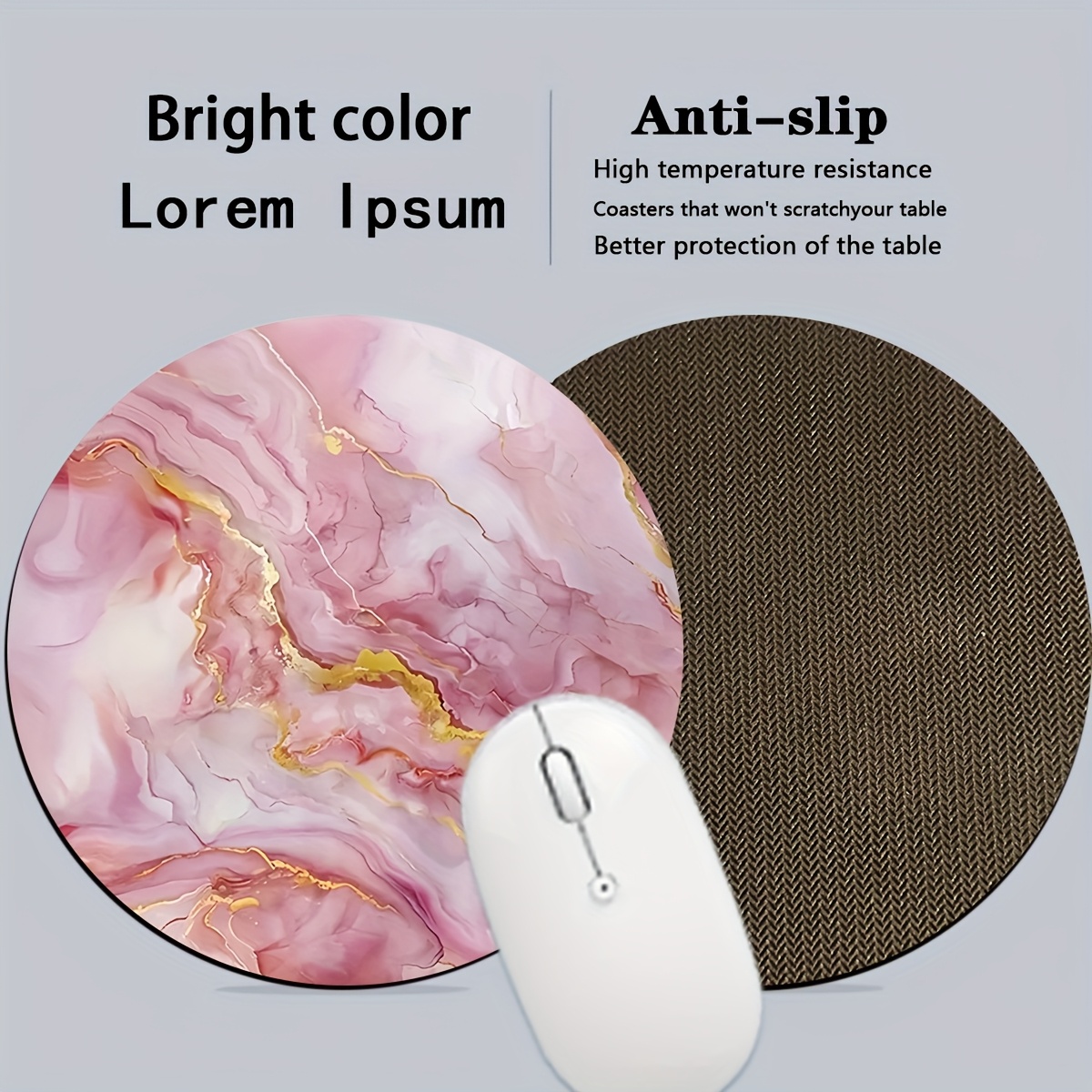 Pink Marble Mouse Pad PC Lapto - огляд і ціна Desk Setup Laptop And Pc
