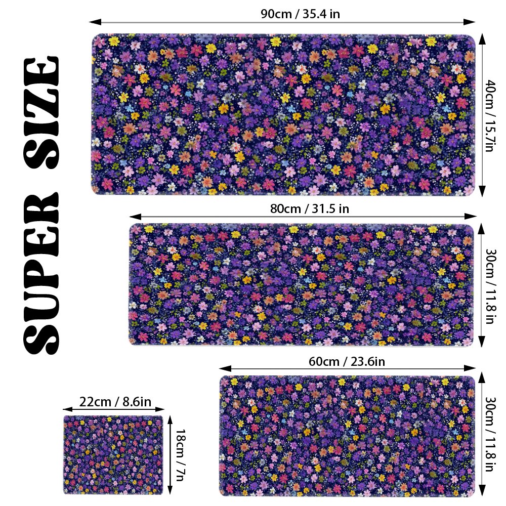 Floral Pattern Desk Mat Large  - огляд і ціна Desk Setup Dark