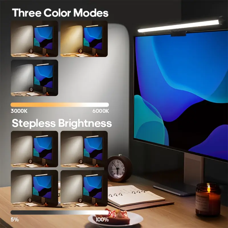 USB LED Desk Lamp Screen Hangi - огляд і ціна Desk Setup Lighting