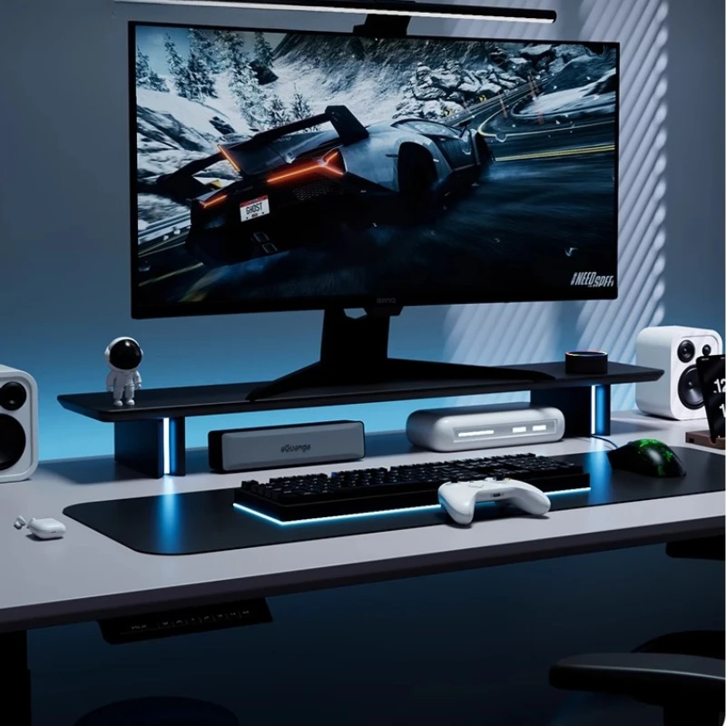 RGB Monitor Stand Ergonomic Co - огляд і ціна Desk Setup With 2 Monitors