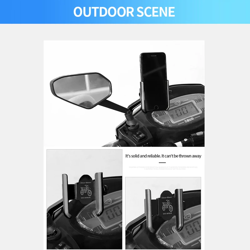 Aluminum Alloy Motorcycle Bicy - огляд і ціна Dual Phone Holder