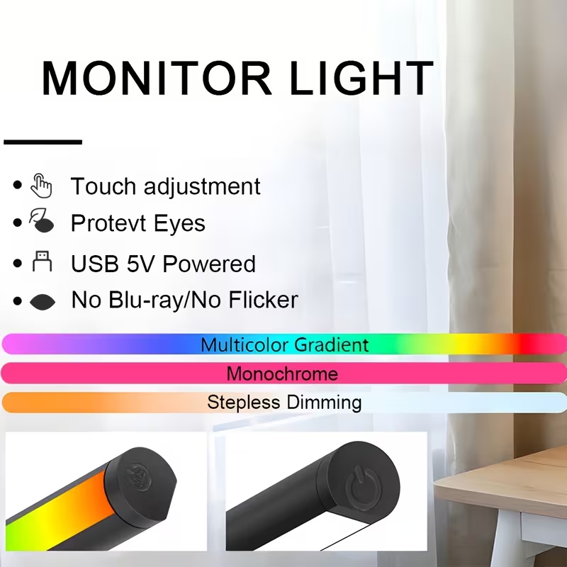 Computer Monitor Screen Light  - огляд і ціна Desk Setup Lighting