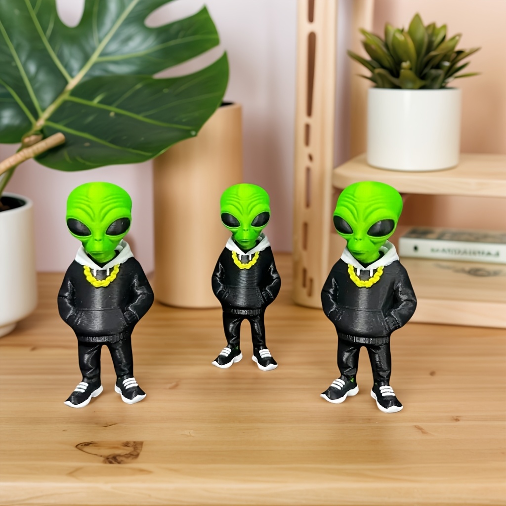 1 Piece Green Alien Figure wit - огляд і ціна Desk Setup Home Office