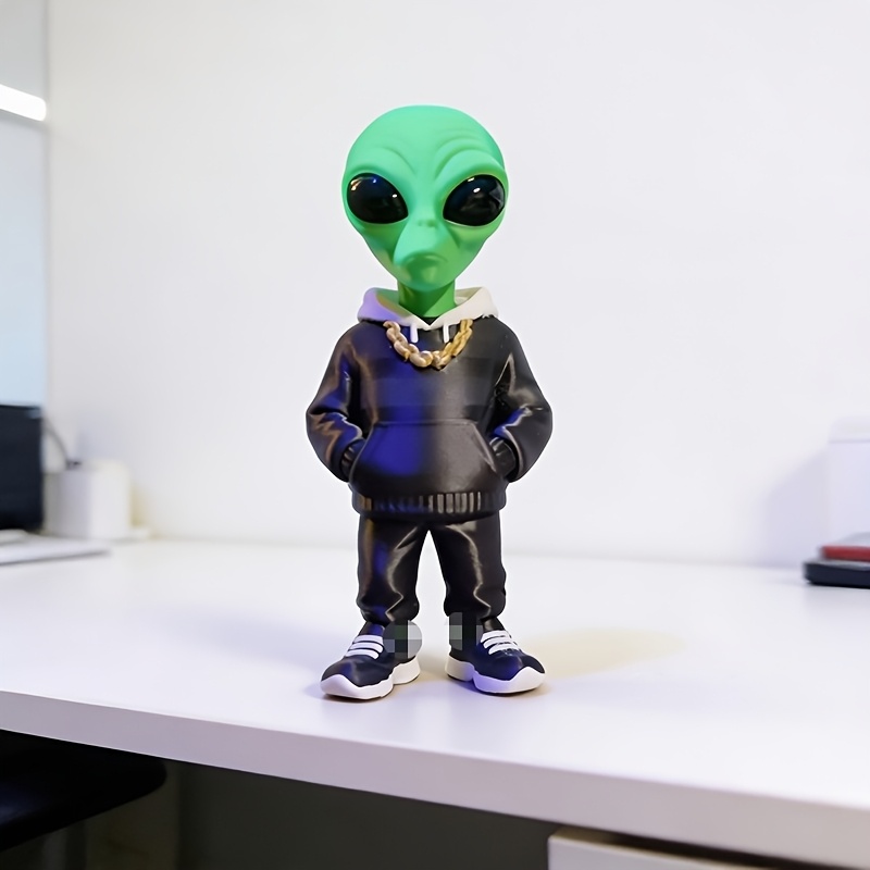 1 Piece Green Alien Figure wit - огляд і ціна Desk Setup Home Office